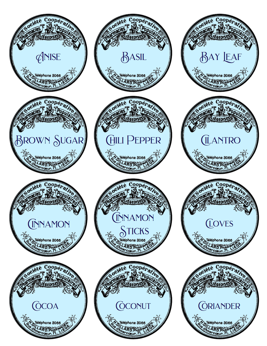 Spice & Sauce Labels Digital Printable – Honey Bee Maison Couture