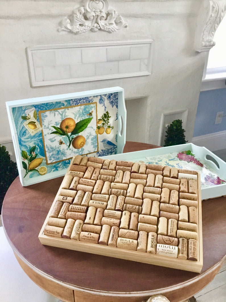 Lemon Serving Tray Cork Trivet