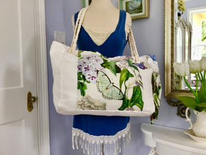 Bohemian Butterfly Lily Travel Tote
