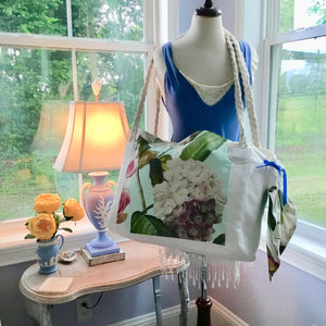 Bohemian Hydrangea Travel Tote