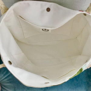 Bohemian Blue & White Toille Travel Tote