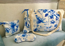 Bohemian Blue & White Toille Travel Tote