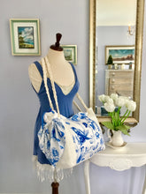 Bohemian Blue & White Toille Travel Tote