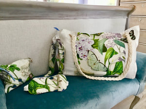 Bohemian Butterfly Lily Travel Tote