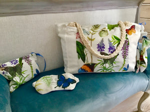 Bohemian Butterfly Wild Flower Travel Tote