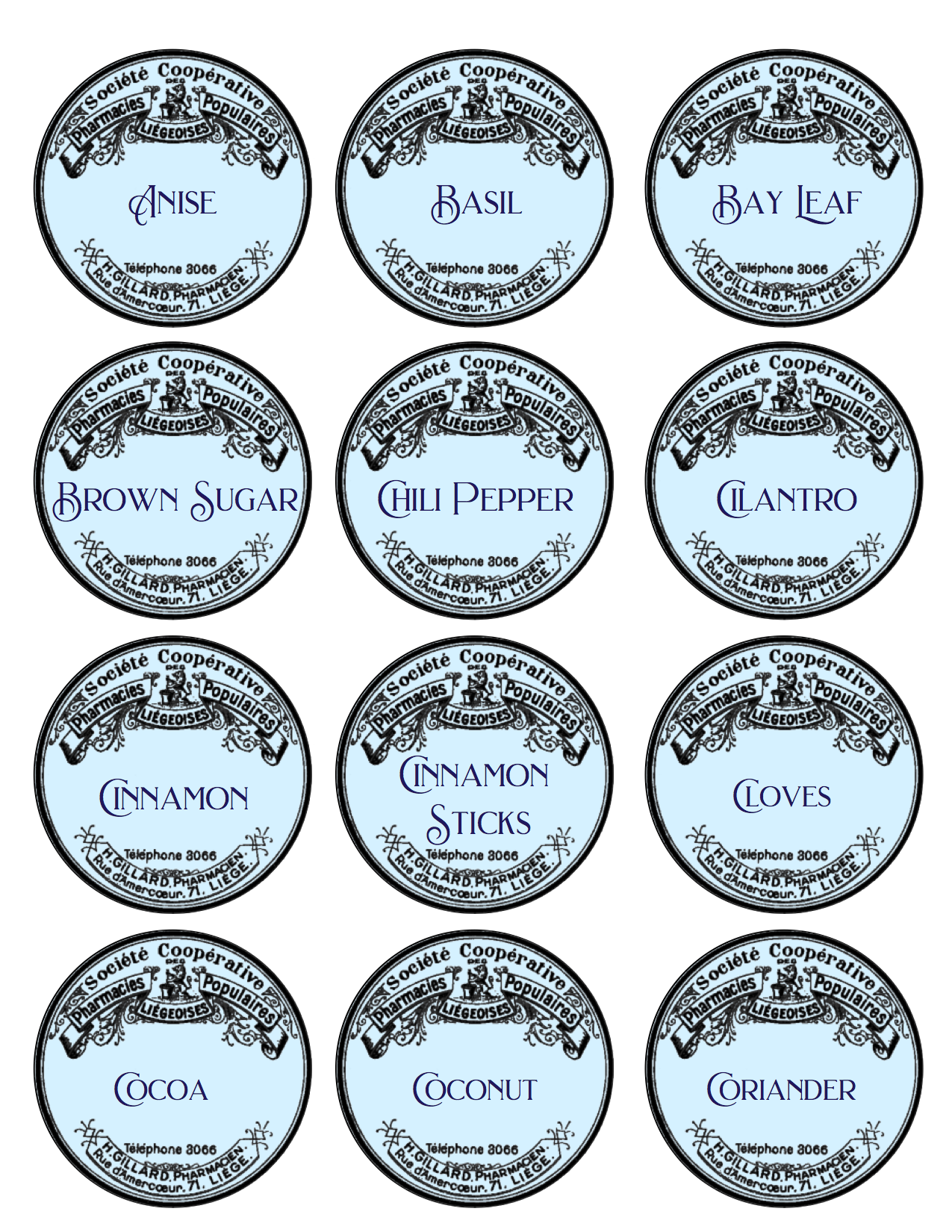 Free Printable Spice and Herb Labels