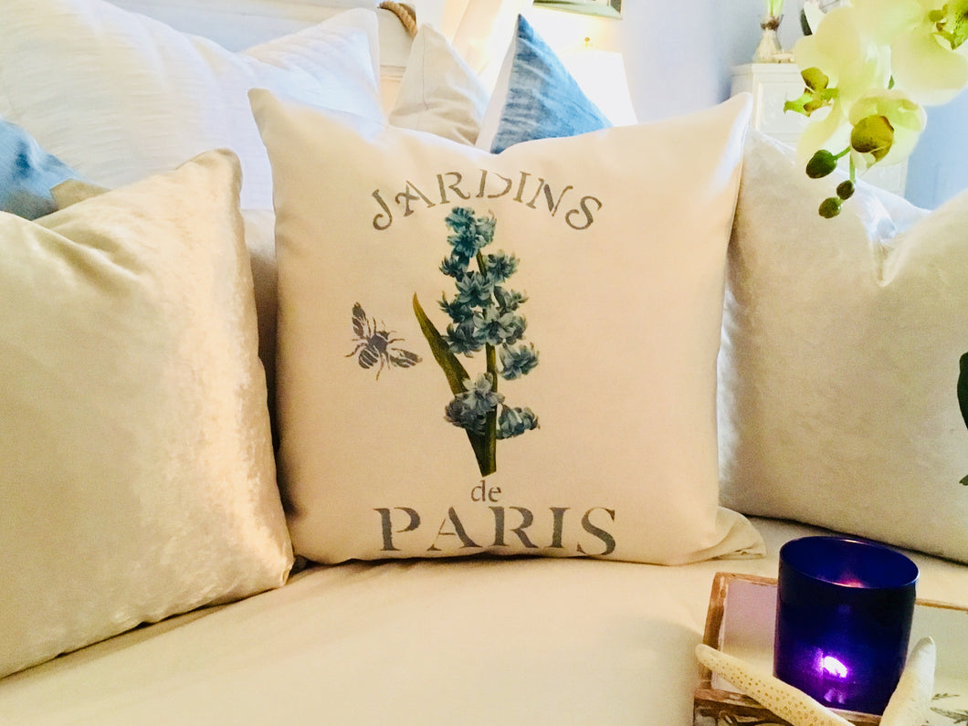 Blue Hyacinth Botanical Pillow Case