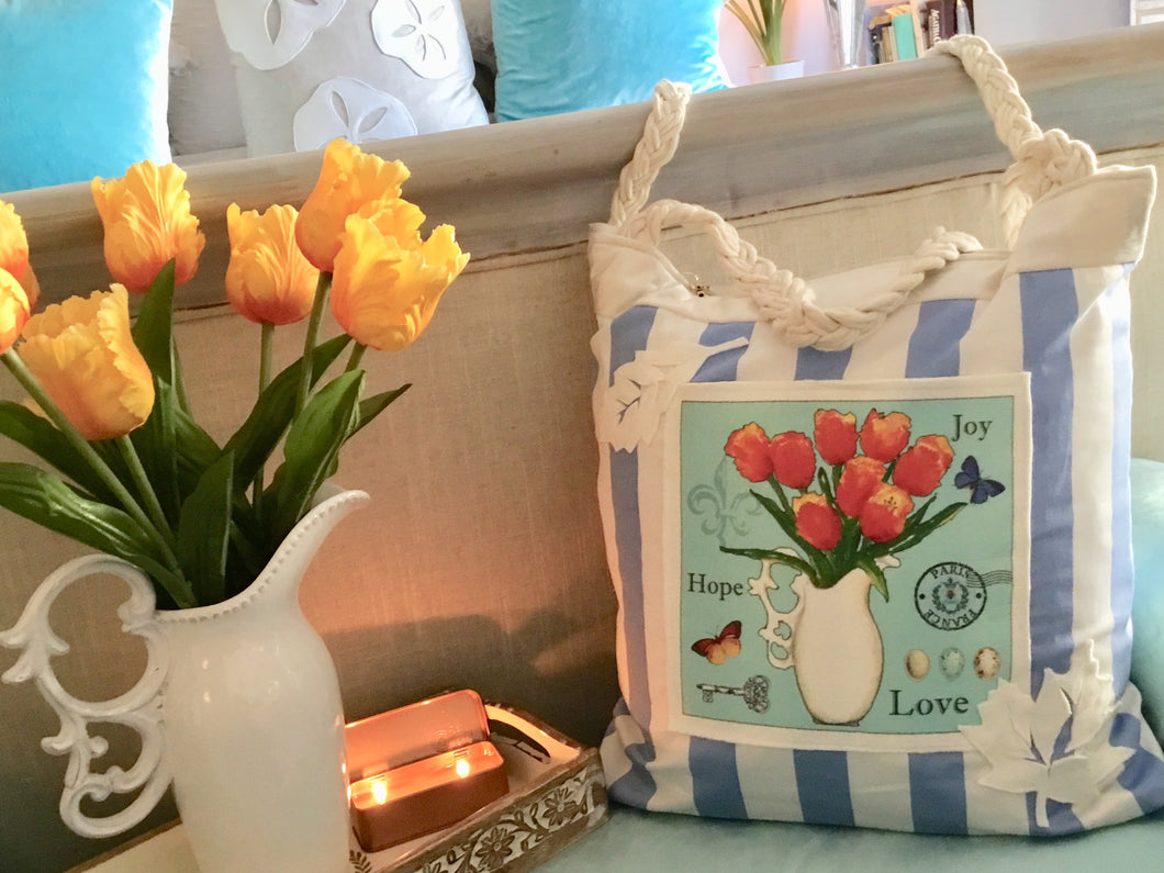 Orange Tulip Travel Tote