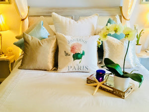 Pink Hydrangea Botanical Pillow Case
